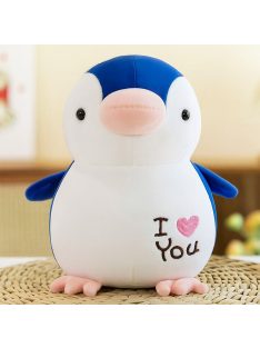   Комплект одеяло (160x105) и плюшена играчка Пингвин, 40см, Тъмно син