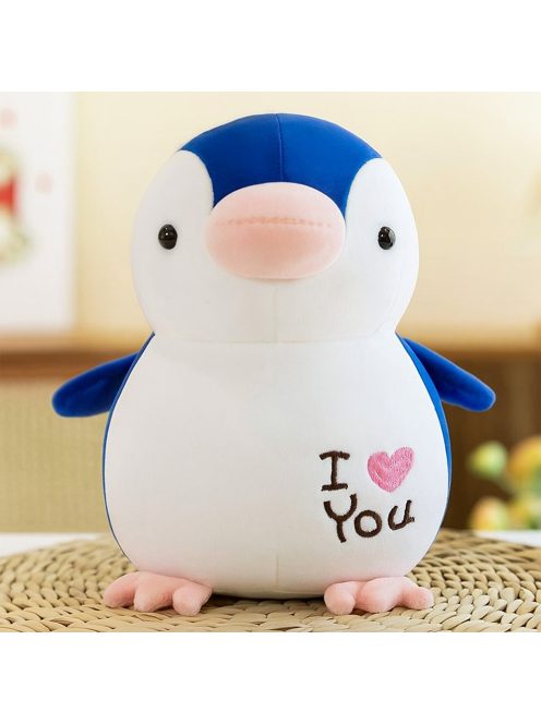 Комплект одеяло (160x105) и плюшена играчка Пингвин, 40см, Тъмно син