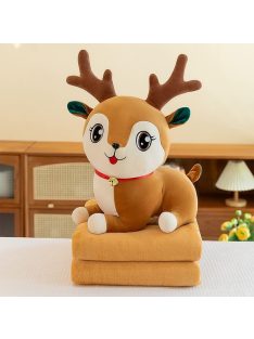   Комплект одеяло (160x105) и плюшена играчка Сърничка, 55см, Кафяво