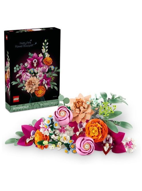 LEGO® Icons The Botanical Collection: Красив букет с розови цветя, Pretty Pink Flower Bouquet, 10342