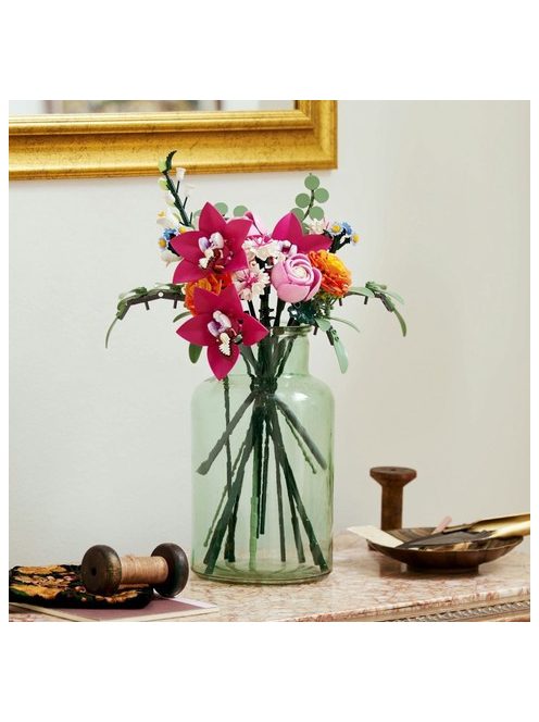 LEGO® Icons The Botanical Collection: Красив букет с розови цветя, Pretty Pink Flower Bouquet, 10342