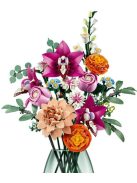 LEGO® Icons The Botanical Collection: Красив букет с розови цветя, Pretty Pink Flower Bouquet, 10342