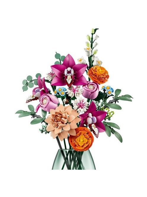 LEGO® Icons The Botanical Collection: Красив букет с розови цветя, Pretty Pink Flower Bouquet, 10342