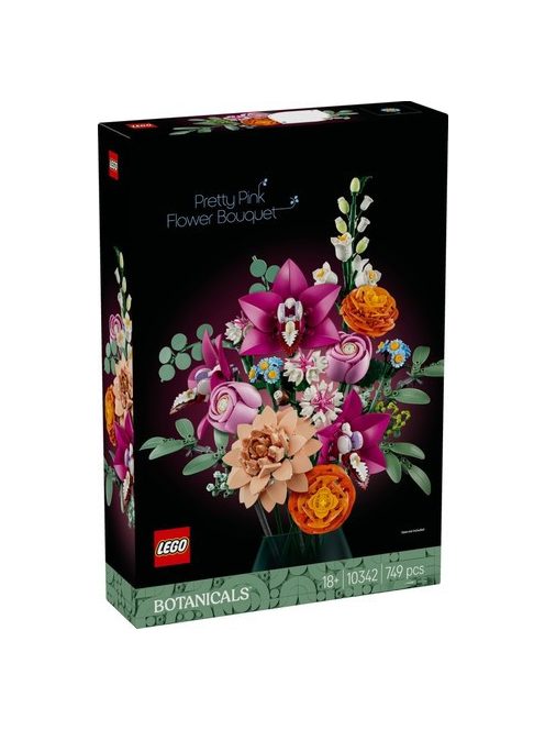LEGO® Icons The Botanical Collection: Красив букет с розови цветя, Pretty Pink Flower Bouquet, 10342
