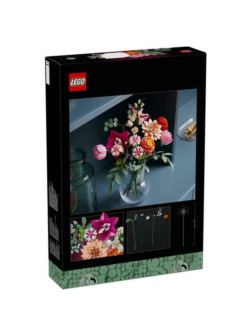 LEGO® Icons The Botanical Collection: Красив букет с розови цветя, Pretty Pink Flower Bouquet, 10342