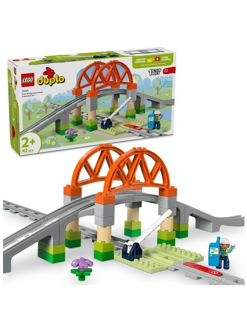 LEGO DUPLO Комплект с мост и релси за влак, Railway Bridge and Tracks Accessory Set, 10426