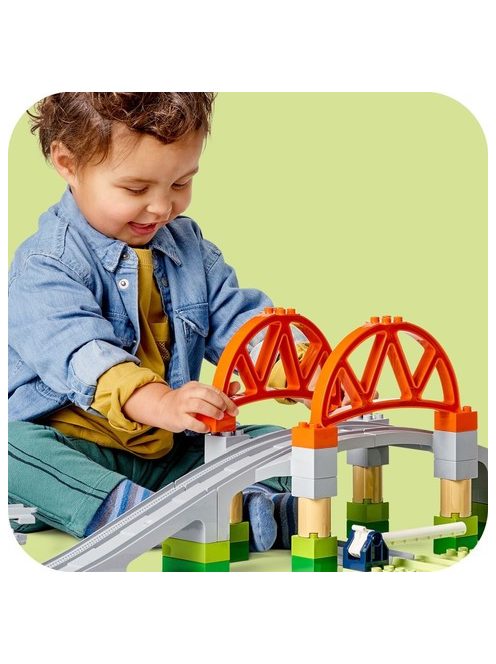 LEGO DUPLO Комплект с мост и релси за влак, Railway Bridge and Tracks Accessory Set, 10426