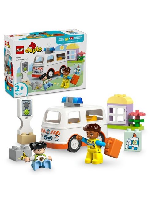LEGO DUPLO Линейка и шофьор, Ambulance and Ambulance Driver, 10447