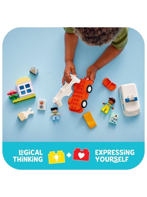 LEGO DUPLO Линейка и шофьор, Ambulance and Ambulance Driver, 10447