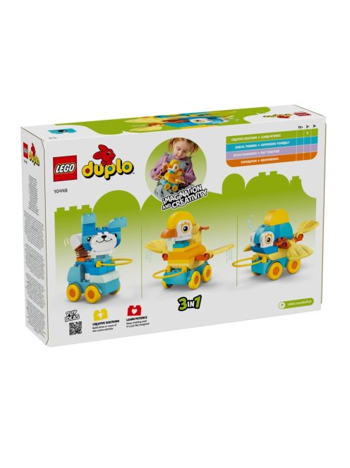 LEGO DUPLO Животни на колела „3 в 1“, 3-in-1 Rolling Animals, 10448