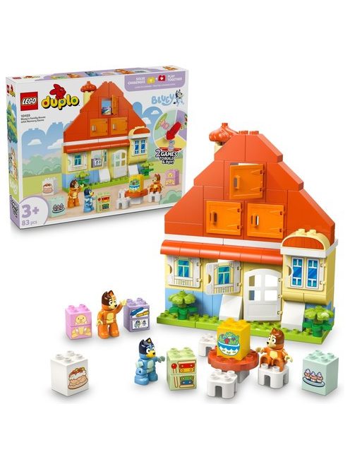 LEGO DUPLO Bluey Семейната къща на Блуи с игра на запомняне, Bluey's Family House with Memory Game, 10459
