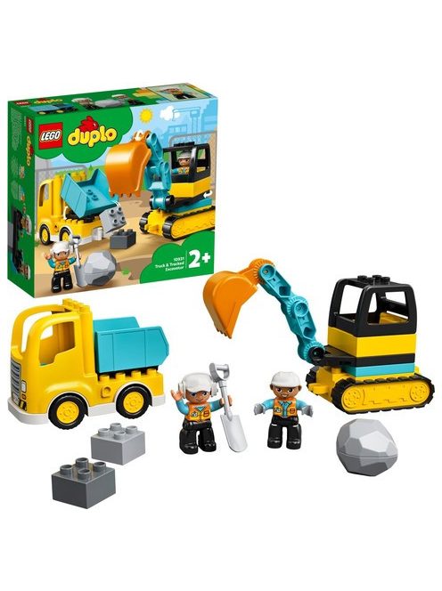 LEGO DUPLO Town Камион и екскаватор с вериги, Truck and Tracked Excavator, 10931