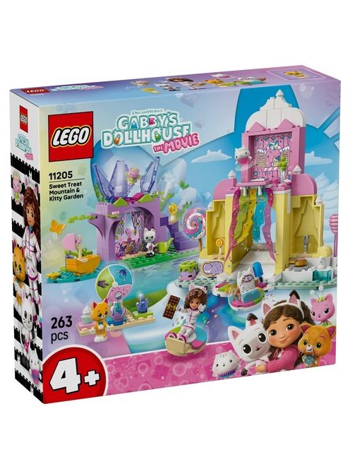LEGO Gabby's Dollhouse Царство на сладкишите и котешка градина, Sweet Treat Mountain & Kitty Garden, 11205