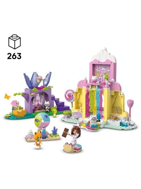 LEGO Gabby's Dollhouse Царство на сладкишите и котешка градина, Sweet Treat Mountain & Kitty Garden, 11205