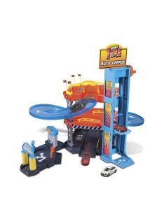   Гараж с автомивка, 3 нива и 1 количка 1:43, Bburago Street Fire, 3+ години