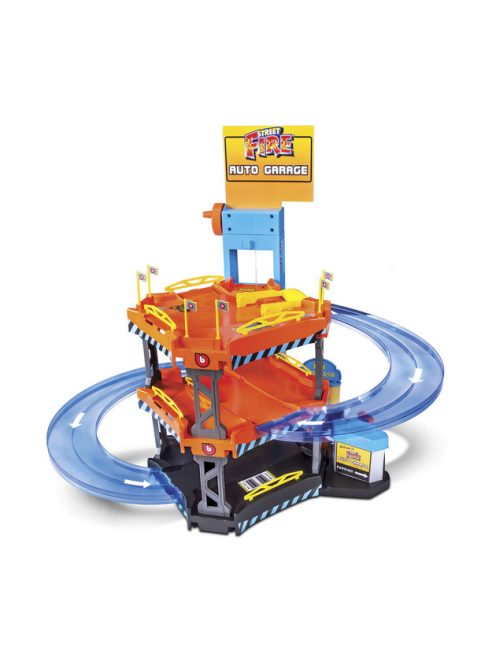Гараж с автомивка, 3 нива и 1 количка 1:43, Bburago Street Fire, 3+ години