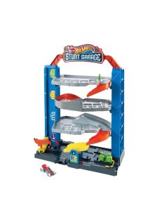   Игрален комплект Гараж с каскади и количка, Hot Wheels City, 40.5 х 35.5 х 7.5 см., 3+ години