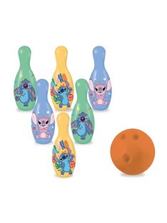   Детска игра БОУЛИНГ Лило и Ститч с 6 кегли (19 см) и 1 топка, Disney Lilo n Stitch, 31.5х15х19.5 см.