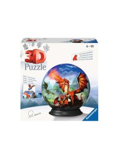   ПЪЗЕЛ 3D за деца топка (72ч) Мистичен дракон, Ravensburger Puzzle Mystical dragon, 13 x 13 cm, 11565