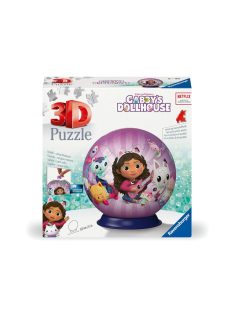    ПЪЗЕЛ 3D за деца топка (72ч) Къщата за кукли на Габи, Ravensburger Puzzle Gabby's Dollhouse, 13 x 13 cm, 11594