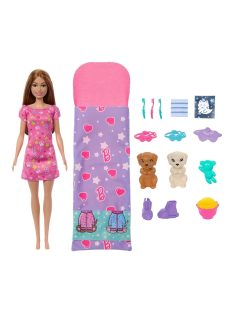   Кукла Barbie - Комплект пижамено парти за кученцето на Барби, Barbie Doll & Puppy Slumber Party Playset, HXN01 