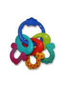 Бебешка гризалка Bright Starts, Силиконови ключета, За чесане на зъбки, 3+ месеца, Многоцветен