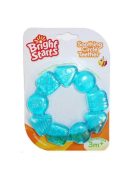 Бебешка гризалка силиконов ринг Bright Starts, За чесане на зъбки, 3+ месеца, Син