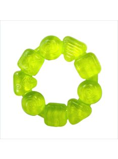   Бебешка гризалка силиконов ринг Bright Starts, За чесане на зъбки, 3+ месеца, Жълт