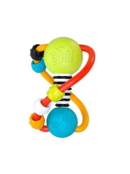Бебешка гризалка-дрънкалка Bright Starts, Спирала с топчета, 3+ месеца, Многоцветна