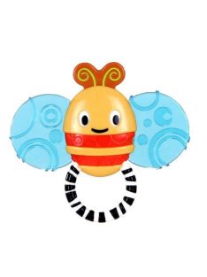   Бебешка гризалка Bright Starts, Силиконова пчеличка, За чесане на зъбки, 3+ месеца, Многоцветна