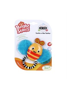   Бебешка гризалка Bright Starts, Силиконова пчеличка, За чесане на зъбки, 3+ месеца, Многоцветна