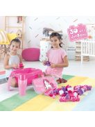 Маса с Конструктор Dolu UNICORN , 30 части, 42.5x30.5x17.5 см, 1+ години, Розова