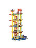 Детски комплект Паркинг - Гараж 5 нива, Хеликоперна площадка, 4 колички, 77 х 34 х 45,5 см, 3+ години