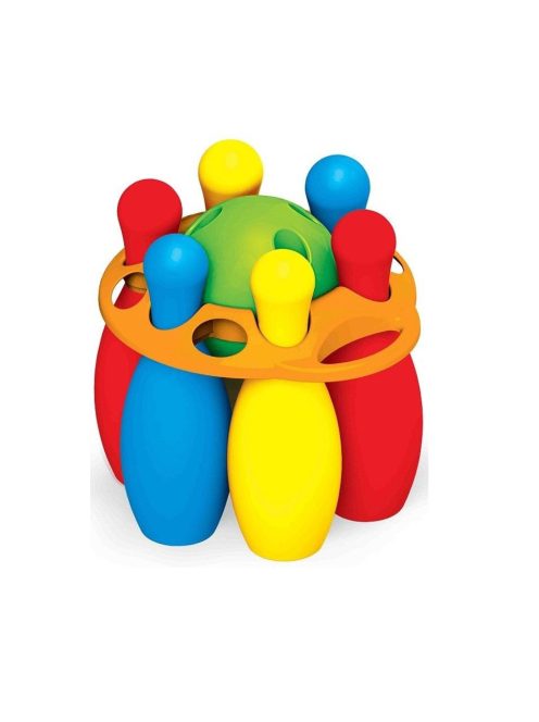 Детска игра БОУЛИНГ с 6 кегли и 1 топка, DOLU 19x20x20 cm