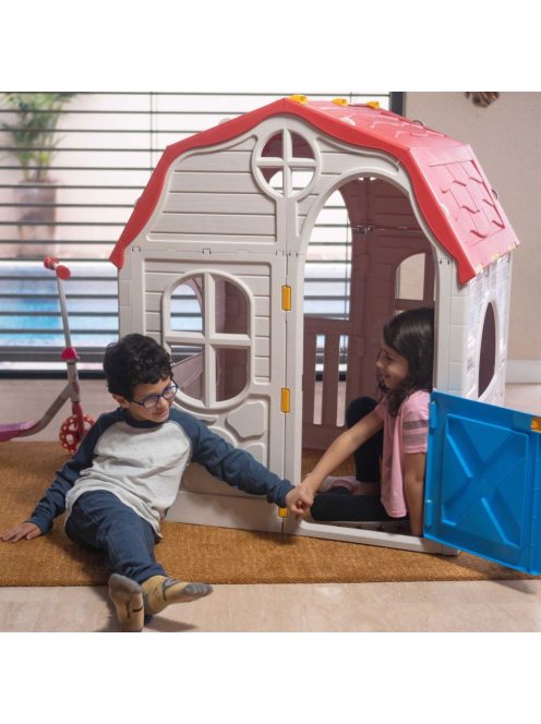 Детска градинска къща с ограда RAM, Сгъваема 115x98x91 см