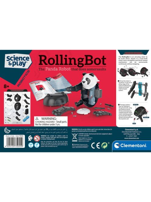 Пълзащ робот - Панда Clementoni ROLLING BOT, 8+ години