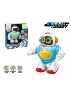    Робот Kiddy B/O със светлини и звуци, Запис на глас, 11x24x26.5 см, 18+ месеца