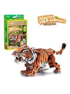   Пъзел (87ч.) 3D Wild Animals Сибирски тигър CubicFun, 3.1x12.5x19 cm