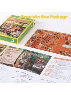   Пъзел (87ч.) 3D Wild Animals Сибирски тигър CubicFun, 3.1x12.5x19 cm