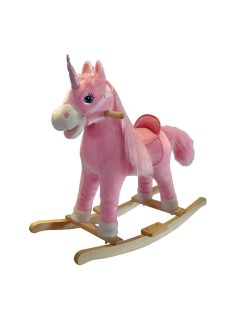   Люлеещo се Конче Еднорог, 60 x 33 x 50 cm, Розов