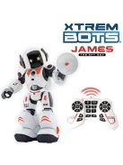 Интерактивен робот XTREM BOTS James, Дистанционно управление за програмиране на 20 функции, LED светлинни очи и звуци, Движение, 5+ години