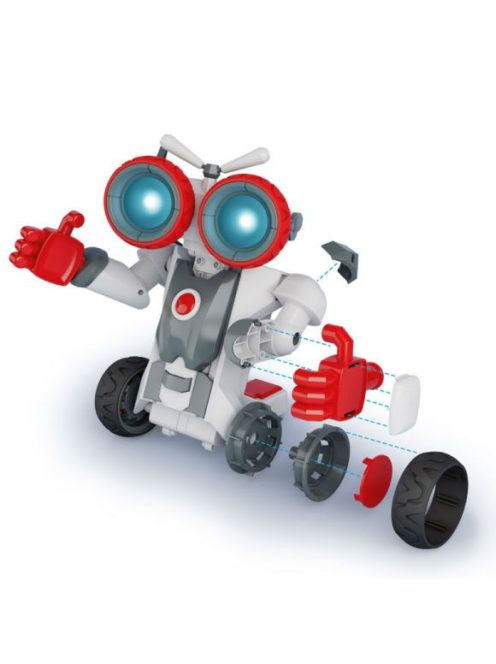 Робот за сглобяване XTREM BOTS Sam, Контрол и програмиране на движенията му чрез приложение, 130 части, 33 x 27 x 37 cm, 8+ години