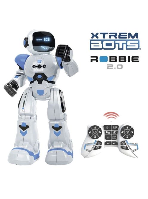 Интерактивен робот XTREM BOTS Robbie, 2 режима на работа, 200 програмируеми действия, 12.8x25.7x31.7 cm, 5+ години