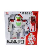 Танцуващ робот с дистанционно, Светлини и звуци, 23 х 19 cm, 6+ години, Бял