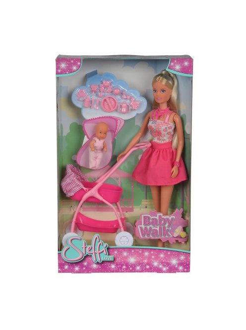 Кукла Стефи Лов на разходка с бебе, Steffi Love Baby Walk Baby Doll Set, 33 x 7 x 20 cm