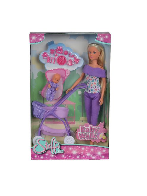 Кукла Стефи Лов на разходка с бебе, Steffi Love Baby Walk Baby Doll Set, 33 x 7 x 20 cm