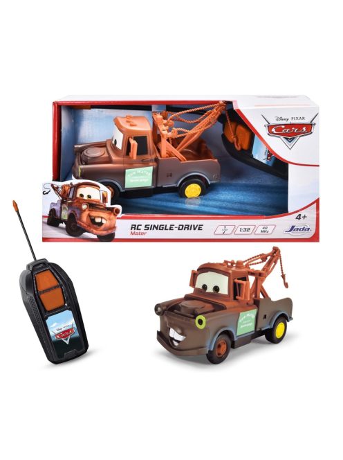 Кола с дистанционно управление Матю, Disney Cars 3, RC Cars Mater, 1:32, 27 MHz Remote Control, 14 см