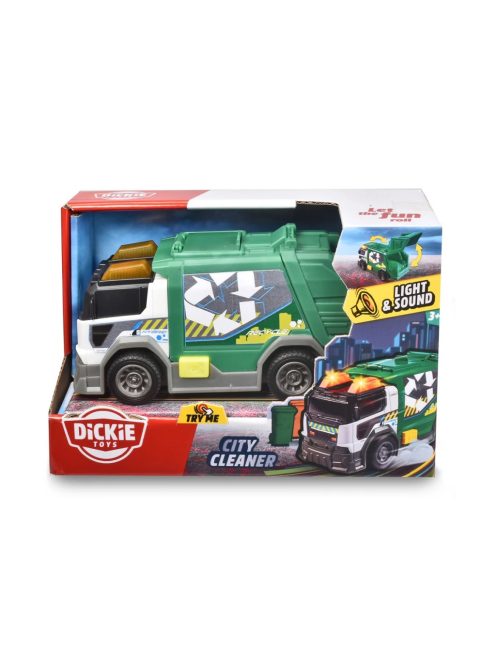 Dickie Детска играчка: Боклукчийски камион Екшън Сирийс, Звук и светлини 15см., Garbige truck, 203302029