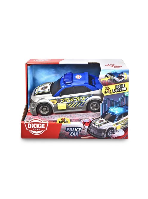 Dickie Детска играчка: Полицейска кола, със звуци и светлини 15см., Police Car, 203302030