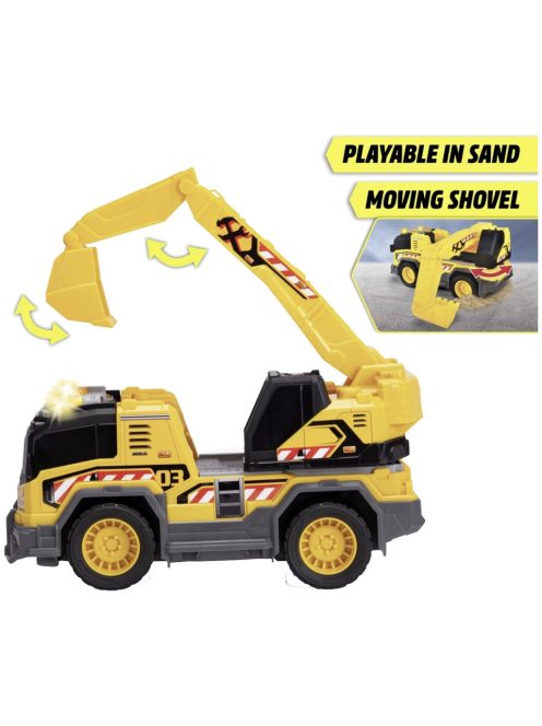 Детска играчка Dickie Toys - Багер, Със звук и светлина, 30 cm